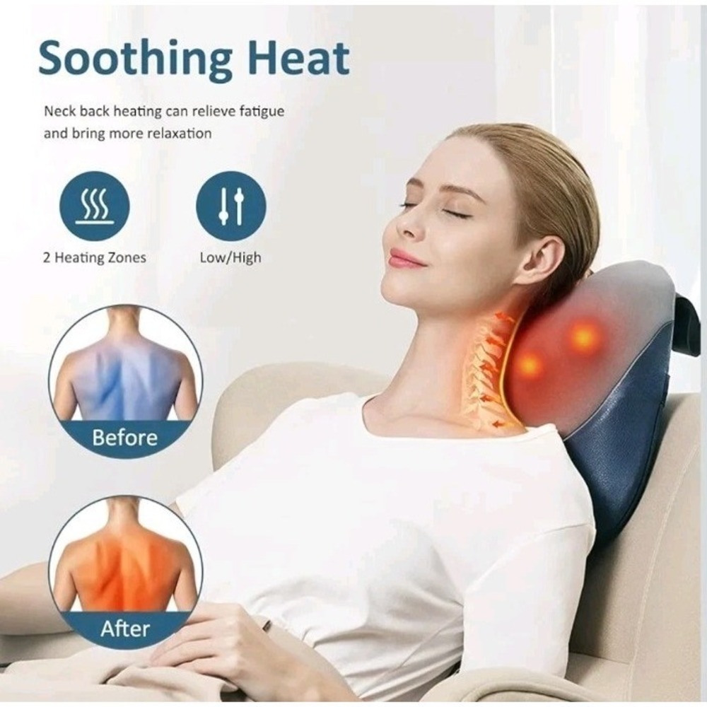 New Back Massager‎ with Heat, Shiatsu Neck and Back Massager for Pain Relief - Picture 3 of 7